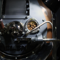 Torréfacteur à café LBN 0,5 kW à gaz en acier inoxydable avec contrôle automatique de la température, machine de restauration commerciale, couleur noire, facile à utiliser