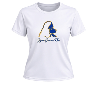 T-shirt d'entraînement personnalisé Sigma Gamma Rho à col rond pour femmes, T-shirt de fitness athlétique extensible pour sororité grecque, Vêtements de sport en gros - Product Image 1