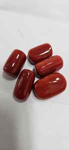 Coral rouge naturel italien de forme ovale, pierre précieuse de qualité supérieure, pierre précieuse en vrac pour la fabrication de bijoux - Product Image 3