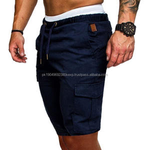 Pantalones cortos deportivos de algodón para hombre con diseño de logotipo bordado personalizado OEM, pantalones cortos informales para hombre - Product Image 3
