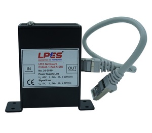 อุปกรณ์เชื่อมต่อสายเคเบิลข้อมูล Cat6 RJ45 กิกะบิต POE 48V LAN อีเธอร์เน็ตแบบอินไลน์ กล่องโมดูลเชื่อมต่อระบบป้องกันฟ้าผ่า - Product Image 1