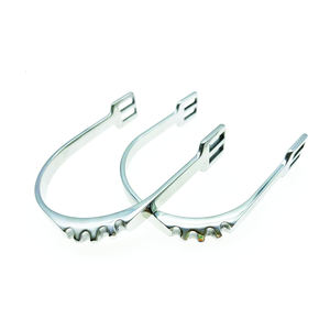 Espuelas Inglesas de Acero Inoxidable, Espuelas Ecuestres para Hombres y Mujeres, 1 Par, Plateadas, para Montar a Caballo - Product Image 1