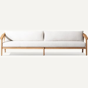 Best selling Malta living room <b>sofa</b> <b>for</b> two people, made of teak wood with soft and fluffy foam - Product Image 1