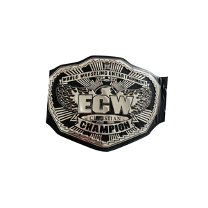 เข็มขัดแชมป์ ECW คริสเตียน สายสีดำ พร้อมดีไซน์แผ่นเงิน ของสะสมระดับพรีเมียมจาก World Wrestling Entertainment - Product Image 6