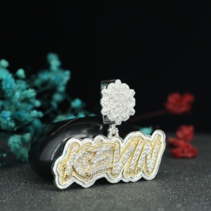 Collar con Colgante de Nombre Personalizado, Diamante Moissanite VVS, Plata de Ley 925, Joyería Hip Hop, Colgante Personalizado - Product Image 6