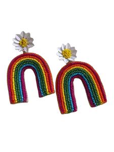 Pendientes de gota bordados con cuentas de corazón hechos a mano de lujo bonitos y elegantes, nuevo diseño de Hiba Enterprises - Product Image 3