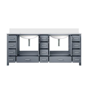 Grigio scuro 84 pollici. L X 22 Pollici Mobile Bagno Doppio con Top in Quarzo Bianco - Product Image 6