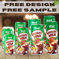 Meilleur prix de gros boisson au lait au chocolat 250ml de protéines + Canxi Vietnam fabricant OEM/ODM échantillon gratuit marque privée