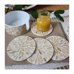Sous-verre en rotin naturel tressé fait main, dessous de plat écologique, porte-gobelet durable, accessoire de maison personnalisé, vente en gros - Product Image 5