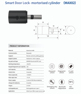 Kit de rétrofit pour unité de commande de serrure électrique compatible avec la reconnaissance d'empreintes digitales et de cartes RFID, avec noyau de serrure mécanique à commande motorisée pour usage intérieur - Product Image 6