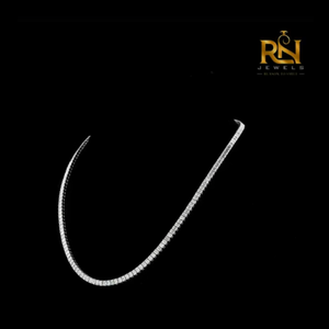 สร้อยคอเพชรทรงเหลี่ยมมรกต เพชรเลี้ยงในห้องปฏิบัติการ แบบ Step Cut Eternity Collar ทองคำแท้ 9K 14K 18K เครื่องประดับชั้นดี - Product Image 5