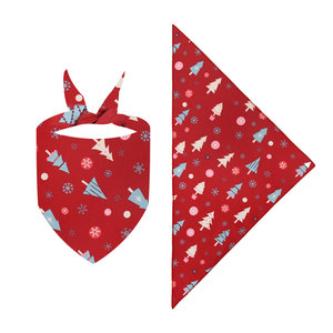 Custom Sublimation Printed Christmas <b>Pet</b> Bandana Triangular Holiday Festival <b>Accessories</b> Bulk - Product Image 1