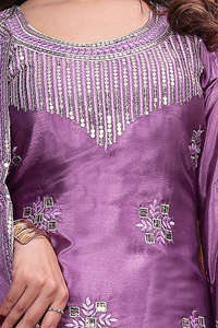 Graceful Chiffon Pakistani Coord Set With Embroidered Kurti Palazzo And Matching Dupatta Celebration Ethnic Fashion Wear - Product Image 5