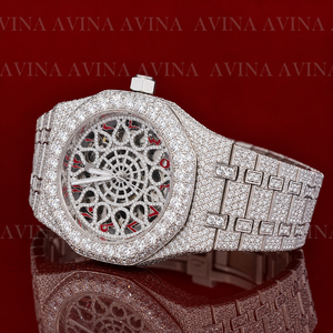 Reloj de Lujo con Incrustaciones de Moissanita, Estilo Hip Hop, para Hombre |   Reloj Mecánico Automático con Diamantes Incrustados - Product Image 4
