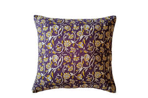 Housse de coussin épaisse en coton, tissée à la main, imprimée, durable, faite à la main, avec fermeture éclair, design bohème, motif floral, imprimé au bloc à la main - Product Image 3