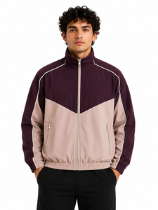 Chaqueta Deportiva Livster para Hombre, con Bloques de Color, Cierre Completo, Cuello Alto, Ligera, Cortavientos, Informal, Manga Larga - Product Image 1