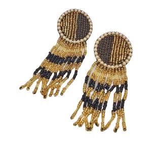 Pendientes de Cuentas Bordadas, Modelo Exclusivo, Pendientes Personalizados con Múltiples Cuentas para Mujer, Joyería Festiva para Fiestas al Mejor Precio - Product Image 1