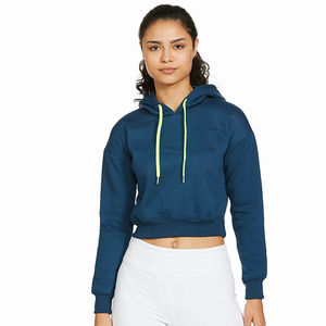 Sudadera con Capucha de Alta Calidad para Mujer, para Invierno, para Gimnasio, de Manga Larga, Corta, con Bordado Frontal, para Venta al Por Mayor - Product Image 1
