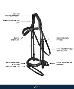 Brida para Caballo de Cuero Genuino de Última Generación con Canal Vacío, Producto Ecuestre de Alta Calidad al Mejor Precio - Product Image 6