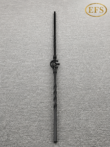 Balaustre de Escalera Decorativo de Hierro Forjado Negro Mate, Diseño Moderno de Doble Espiral, Marca EFS, para Uso Residencial y Comercial en Balcones - Product Image 2