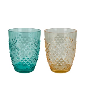 Vasos de Plástico Vintage con Diseño de Diamantes, Resistentes a Roturas, para Bodas y Uso Doméstico - Product Image 2