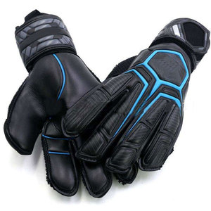 Professional Football Goalkeeper Gloves Full Finger Red White Black Camouflage PU Leather <b>Hook</b> And Loop Closure Breathable - Product Image 6