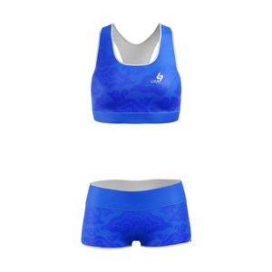 Conjunto Deportivo de Dos Piezas, Diseño 2026, Top Deportivo con Espalda Cruzada y Pantalones Cortos, Colección de Ropa Deportiva de Alto Rendimiento - Product Image 1
