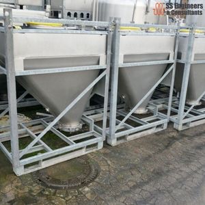 Contenedor Cónico Industrial IBC de 760L |   Tanque de Manipulación de Materiales a Granel de Acero Inoxidable V2A 9794 - Product Image 4