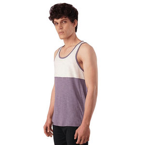 Débardeur de sport de haute qualité pour hommes, en polyester et coton, tissu doux, sans manches, t-shirt de sport personnalisé avec logo, vêtements de gym pour hommes. - Product Image 5