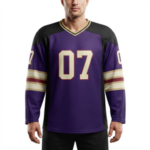 Maillot de hockey sur glace en mesh pour homme, entraînement, 100 % polyester, manches longues - Product Image 6
