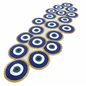 Flower Design Glass Beaded <b>Table</b> <b>Runner</b> Handmade Beaded <b>Table</b> <b>Runner</b> for Dining <b>Table</b> Perfect for Halloween Christmas & Easter - Product Image 3