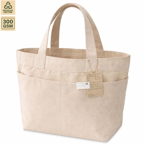 Bolsa de Compras Reutilizable de Mezcla de Yute y Algodón, 38x34x14 cm, Logotipo Personalizado, Venta al Por Mayor, OEM, Marca Privada, Modelo SS516 - Product Image 2