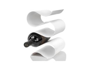 Support de rangement rectangulaire en métal noir à 2 niveaux pour 7 bouteilles de vin, décoratif, idéal pour la maison, le club ou le bar - Vente chaude - Product Image 6