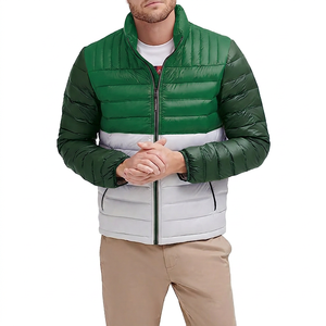 Men's Color Blocking <b>Jacket</b> Stand Collar Zipper Windproof Casual <b>Winter</b> Outerwear Regular Fit Polyester Material - Product Image 6