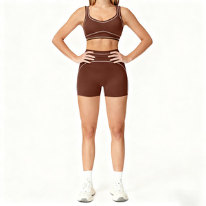 Nouvel ensemble de yoga pour femme 2026, short taille haute sculptant + soutien-gorge de sport rembourré, idéal pour la gym, le Pilates, la course à pied, le yoga - Product Image 6
