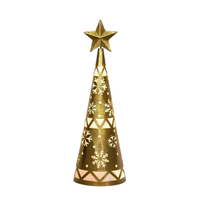 Árbol de Navidad Metálico Moderno para Mesa, Decoración en Forma de Árbol, Tamaño Pequeño, Duradero para Interiores, Estilo Pino de Aluminio - Product Image 2