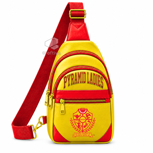 Bolso Bandolera de Piel Sintética Color Rojo y Dorado para Mujer, Marca NSPDK, con Correa Ajustable y Múltiples Compartimentos - Product Image 1