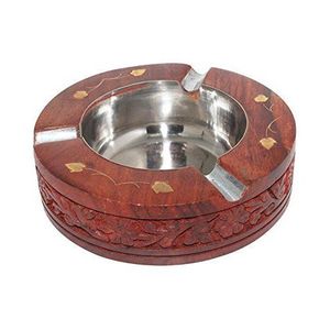 Cendrier en bois artisanal de qualité supérieure, bois naturel de qualité supérieure pour fumer des cigarettes - Product Image 3