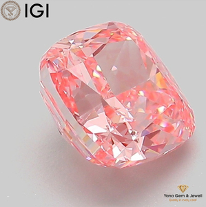 เพชรทรงสี่เหลี่ยมผืนผ้า รับรองโดย IGI ความสะอาดระดับ VS1 สีชมพูแฟนซีสดใส เพชร CVD ผลิตในห้องปฏิบัติการ น้ำหนัก 2.00 กะรัต สำหรับเครื่องประดับสร้างสรรค์ - Product Image 6
