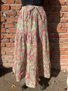 Vestido Largo Informal con Estampado Artesanal Indio para Mujer, Transpirable, Cintura Elástica, Borlas, Tejido No Tejido - Product Image 4