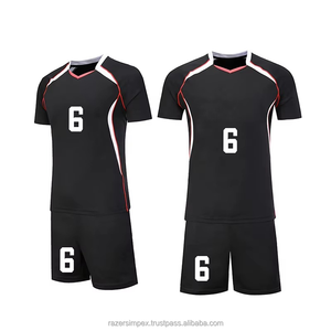 ชุดเสื้อและกางเกงวอลเลย์บอล Razers Impex สำหรับผู้ใหญ่ แบบ unisex ผลิตจากโพลีเอสเตอร์ 100% ระบายอากาศได้ดี แห้งเร็ว ชุดกีฬา พิมพ์ลายด้วยความร้อน - Product Image 1