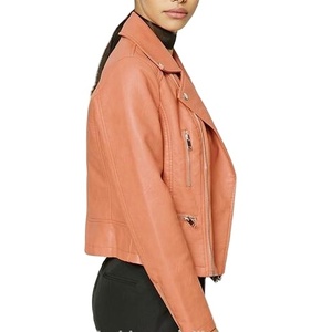 Veste en cuir de peau de mouton d'hiver de haute qualité pour femmes nouveau Style personnalisable conception de fermeture éclair en gros coupe-vent et imperméable - Product Image 4