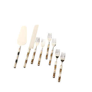 Wholesale Handmade Mother Of Pearl <b>Handle</b> Stainless Steel Cutlery Set Luxury Elegant Dining Flatware Set For Home & Restaurant - Product Image 5