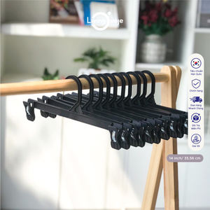 Lot de 10 cintres à vêtements en plastique de 30 cm avec pinces (sans coussinets en caoutchouc) – Utilisation polyvalente pour armoire - Product Image 5