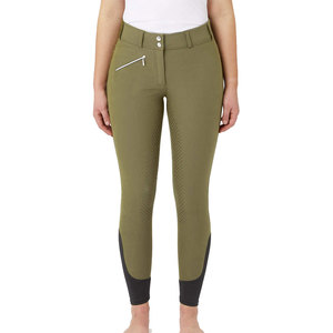 Women's Horse Riding Breeches High Waist Front Slant Zipper Pocket Skinny <b>Trouser</b> Fitness Slim Sweat Wicking SpandexNylon - Product Image 1
