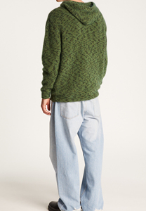 Sweat à capuche en mohair personnalisé de haute qualité pour homme, style streetwear, épais, coupe oversize et carrée, à manches longues, en maille - Product Image 4