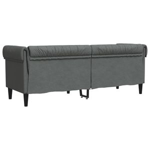 Canapé Chesterfield 3 places en tissu gris foncé pour salon - Product Image 6