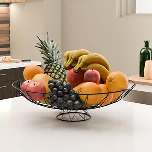 Cesta de Frutas con Soporte, Artículo Decorativo para Mesa, Cesta de Metal Hecha a Mano para Frutas y Verduras de Cocina - Product Image 2