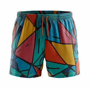 Shorts de sport unisexe personnalisés à rayures, 100 % polyester, sublimation, pour entraînement, fitness et course à pied - Product Image 5