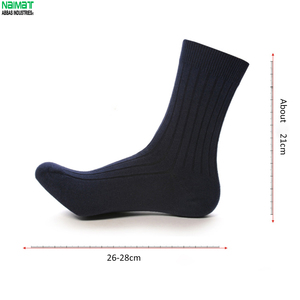 Naimat Men's Crew <b>Socks</b> 100% Cotton Knitted Solid Black Breathable Daily Wear Autumn Standard <b>Thickness</b> Two Seasons Wear - Product Image 2